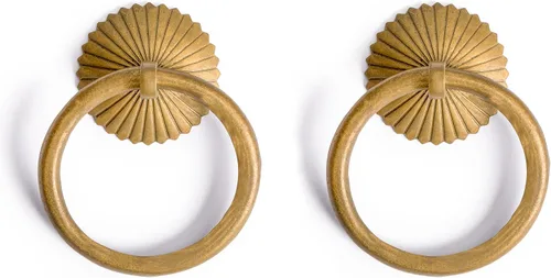 Vista 4 de Hardware Philosophy Ring Brass Tiradores de 3 pulgadas – Juego de 2 – Arquitectónico, Diseño de Interiores, Muebles Personalización Hardware