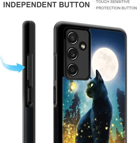 Vista 3 de ZHEGAILIAN Funda compatible con Samsung Galaxy A14 5G, antideslizante, de poliuretano termoplástico suave, a prueba de golpes, compatible con Gato