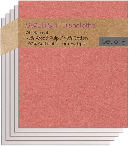 Vista 23 de SWEDEdishcloths - Toallas de esponja de celulosa - Juego de 10 paños de cocina suecos (azul)