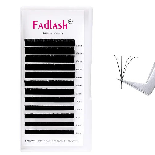 Vista 27 de Extensiones de Pestañas Rizo B Fácil Florecimiento Extensión de Pestañas Negro Mate Extensiones de Pestañas de Volumen Rápido Florecimiento Pestañas