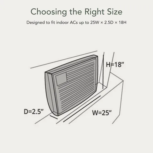 Vista 2 de Covermates Cubierta de aire acondicionado para interiores, resistente a la intemperie, cubierta acolchada para unidad de aire acondicionado