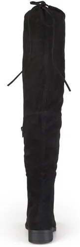 Vista 4 de Journee Collection Botas de gamuza sintética para mujer regular y ancha por encima de la rodilla