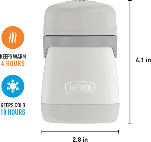 Vista 2 de THERMOS Bebé 7 oz. Tarro de alimentos de acero inoxidable aislado al vacío - Gris