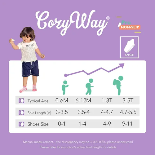 Vista 6 de CozyWay - Calcetines antideslizantes para bebés niños y niñas paquete de 6 y 12 unidades calcetines y tobilleras antideslizantes para bebés y niños
