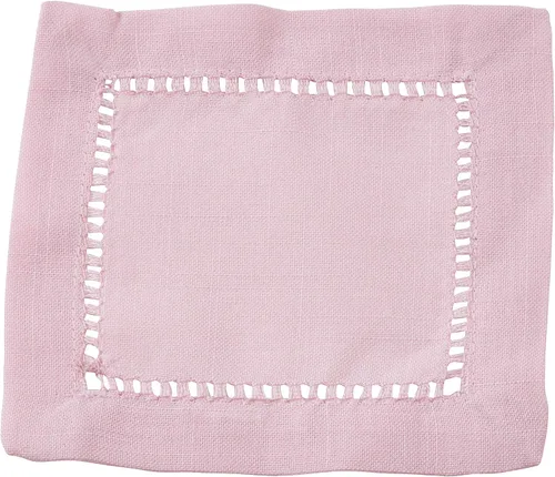 Vista 63 de SARO LIFESTYLE Servilleta de cóctel con borde cosido (juego de 12), negro, 6"x6