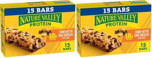 Vista 16 de Nature Valley Barras de granola con proteína, arándano y nueces, barras de merienda masticables, 5 barras, 7.1 OZ 0.35 onzas de proteína por