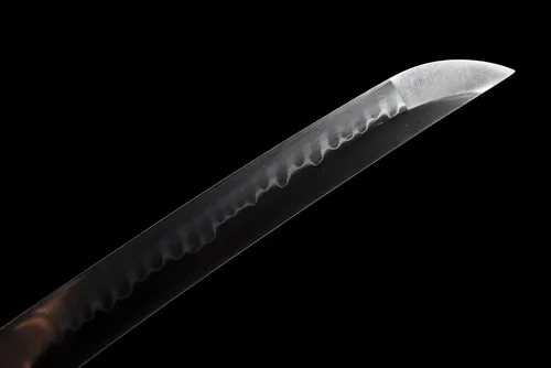 Vista 5 de JIHPEN sword, Katana de espiga completa de 41 pulgadas, espada samurai hecha a mano, auténtica espada japonesa T10 de arcilla plegada, espadas