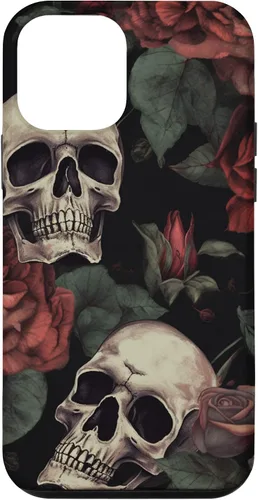 Vista 16 de iPhone 16 Gothic Skull and Roses - Accessorize in Style! Case