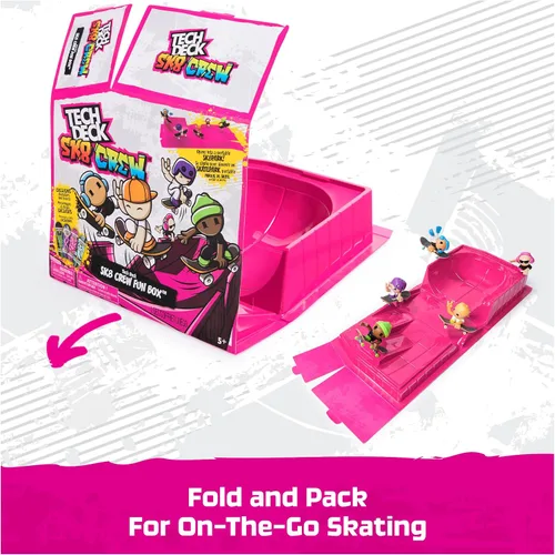 Vista 6 de TECH DECK SK8 Crew Fun Box - Juego de parque de patinaje transformable