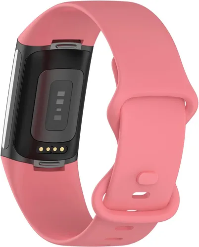 Vista 5 de Correas deportivas compatibles con Fitbit Charge 5 Smartwatch Accesorio, correa de reloj de silicona suave, pulsera de repuesto para Charge5