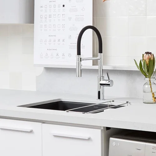 Vista 7 de BLANCO 402447 CATRIS Flexo Semi-Pro Pull-Down Grifo De Cocina De Arco Alto 1.5 GPM - Cromo