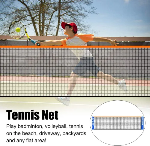 Vista 5 de Saycker Red de bádminton portátil para entrenamiento deportivo, red de tenis de bádminton plegable para interiores y exteriores, patio trasero