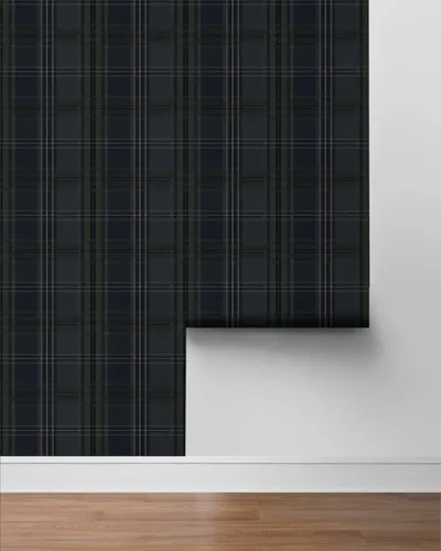 Vista 6 de NextWall - Papel pintado de cuadros clásicos de pelar y pegar (azul profundo)