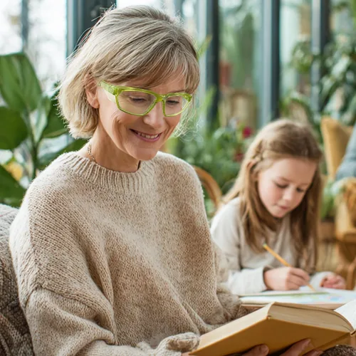 Vista 5 de ProtectX Lentes de lectura elegantes para mujeres y hombres, antivaho y antiarañazos, protección UV, gafas de seguridad antiimpactos
