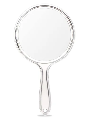 Vista 14 de OMIRO Espejo de mano, espejo de mano de doble cara, espejo de aumento 1X/3X con asa, paquete de 1 (azul transparente) 8.2" L x 4.4" W Handheld