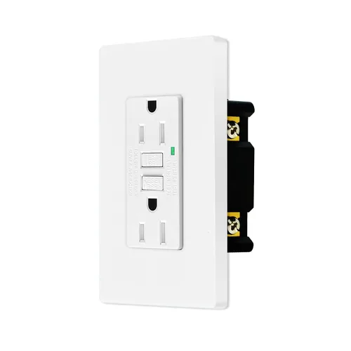 Vista 18 de SuperInk Toma GFCI negra de 15 amperios, toma eléctrica GFI negra, receptáculo de interruptor de circuito de falla de tierra, resistente a