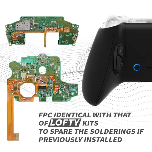 Vista 9 de eXtremeRate Victor S Remap Kit for Xbox One SX Controller, 6 Profiles & Black Redesigned Back Shell & Side Rails & 4 Back Buttons for Xbox One SX
