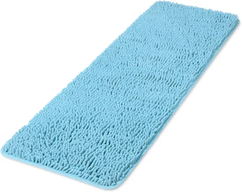 Vista 167 de Yeaban Alfombra de pasillo de baño de 24 x 72 pulgadas, antideslizante, alfombra de baño larga de felpilla gruesa, absorbente y lavable, alfombra