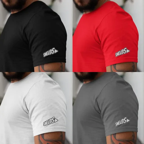 Vista 4 de SNELOS Camiseta para combinar con Jordan 4 Bred Match