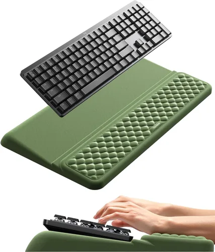 Vista 14 de Vaydeer Reposamuñecas para teclado, soporte de teclado con soporte de muñeca, elevador ergonómico de espuma viscoelástica suave para 60% -65%