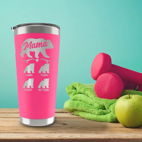 Vista 5 de Vaso de Mamá Oso, vaso personalizado para mamá