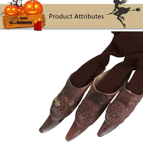 Vista 5 de XGOPTS Guantes largos de hombre lobo para Halloween, disfraz de mano de hombre lobo para cosplay, guantes de garra de lobo, guantes de animales