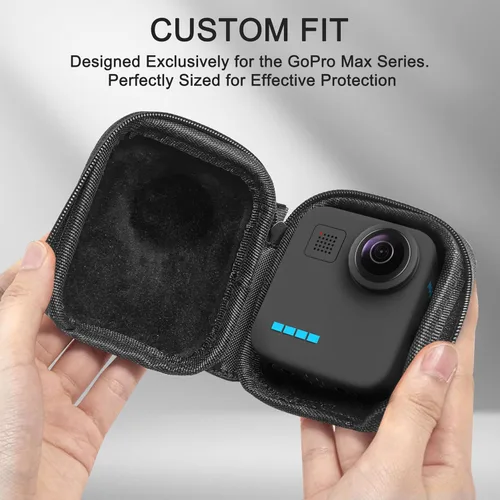 Vista 8 de FiTSTILL Mini estuche de almacenamiento de PU para Go Pro Max 2019/Go Pro Max 2025, funda protectora de viaje rígida Kit de accesorios