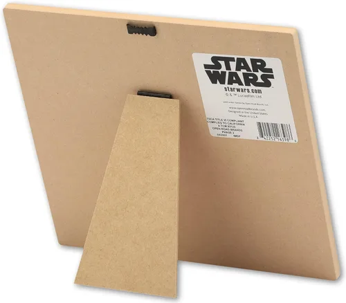 Vista 3 de Open Road Brands Disney Star Wars The Force Will Be With You - Marco de fotos de madera para fotos de 5 x 7 pulgadas, decoración divertida de Star