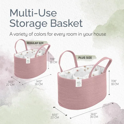 Vista 5 de KiddyCare Caddy Organizador de Pañales Cambiador Cesta (Rosa)