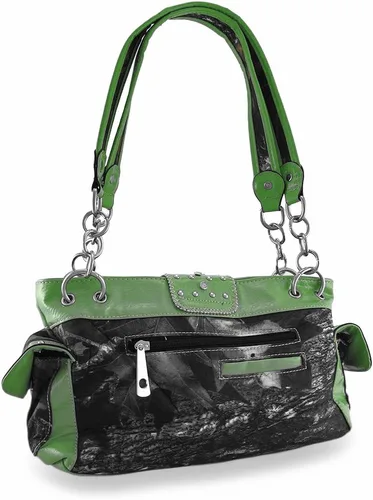 Vista 3 de Cartera de hombro con hebilla de camuflaje para mujer, multicolor