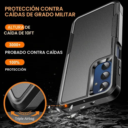 Vista 4 de Funda para teléfono Samsung Galaxy A15 5G, [protección contra caídas de grado militar de 15 pies]