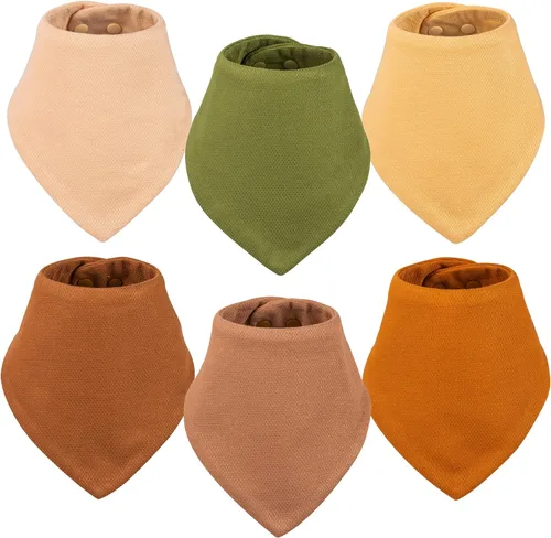 Vista 10 de Tiny Twinkle Baberos tipo bandana - Baberos resistentes al agua y absorbentes para baba y dentición
