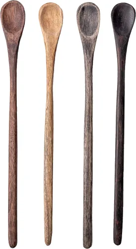 Vista 6 de Karma CUCHARAS DE MADERA NEGRA GRANDES S/4, juego de 4