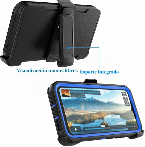 Vista 3 de Njjex Funda resistente para Samsung Galaxy A54 5G, para Galaxy A54 5G con funda de clip para cinturón, protector de pantalla integrado resistente a