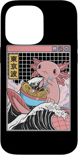 Vista 21 de Axolotl Eating Ramen Kanagawa Wave Kawaii Anime Vaporwave Case for iPhone 17