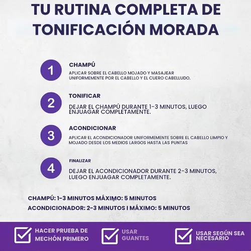 Vista 8 de Juego de champú y acondicionador de árbol de té morado para cabello