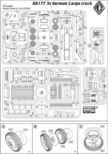 Vista 5 de ACE 72580-1/72 G917T 3t Alemán Camión de Carga Escala de Plástico Modelo Kit
