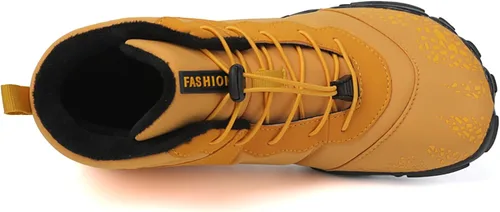 Vista 4 de Zapatos descalzos para hombres y mujeres, puntera ancha, para invierno, entrenamiento cruzado, minimalista, suela cero caída, botas de algodón