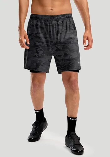 Vista 2 de Bikewa Pantalones cortos de ciclismo de montaña para hombre, con acolchado 3D, ajuste holgado, MTB para montar en bicicleta, ciclismo, ciclismo