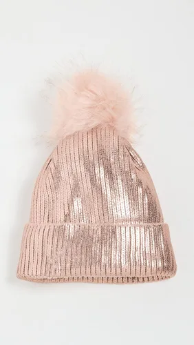 Vista 2 de Adrienne Landau Sombrero metálico para mujer con pompones