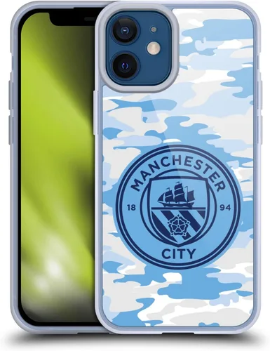 Vista 39 de Head Case Designs Funda de gel con licencia oficial del Manchester City Man City FC Blue Moon Badge Camou [protección de grado militar] compatible