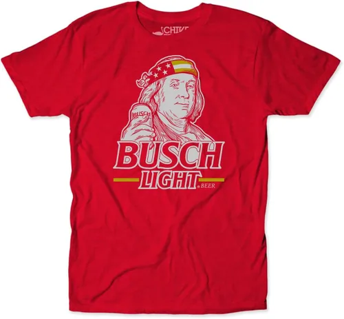 Vista 2 de Busch Ben Franklin Drinking 4th of July Camiseta Ben - Negro