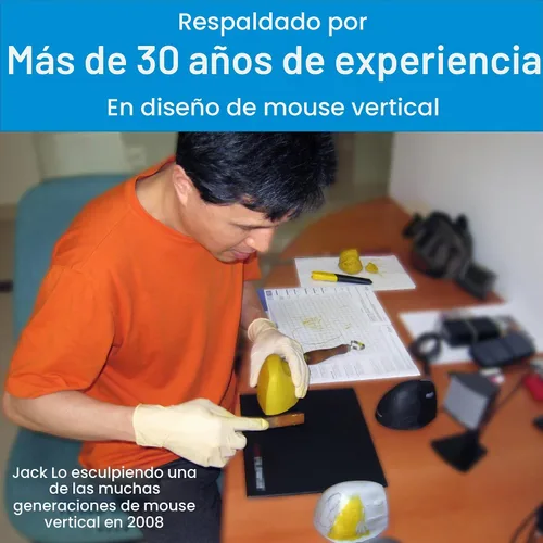 Vista 9 de Evoluent – Inventor del ratón vertical – VM4S Ratón vertical ergonómico mano derecha Pequeño USB con cable, esculpido para mayor comodidad, reduce