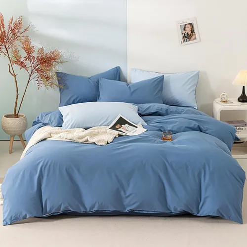 Vista 32 de Luxlovery Juego de edredón verde militar, juego de ropa de cama individual, minimalista, suave, transpirable y moderno, para todas las estaciones