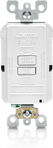 Vista 30 de Leviton SmartlockPro Interruptor con enchufe de doble polo receptáculo, AFTR2-E Negro