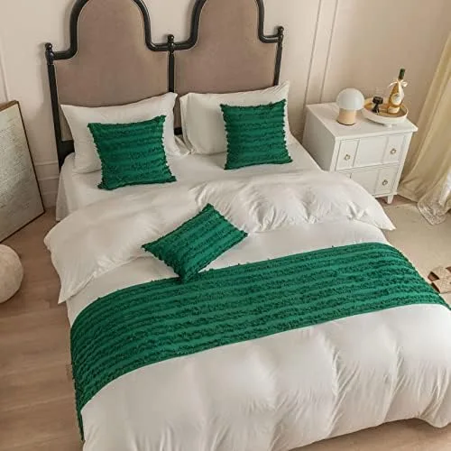 Vista 13 de Fundas de almohada a juego de 1 funda de cojín cuadrada sin núcleo con cremallera invisible