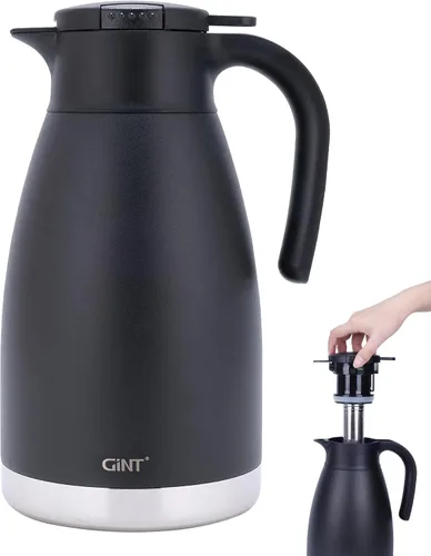 Vista 18 de Jarra térmica para café GiNT de 1L / 34Oz, jarras de café de acero inoxidable aisladas para mantener caliente/Jarra térmica de vacío de doble pared