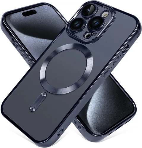 Vista 8 de OOK Funda para teléfono hecha para iPhone 15 Pro Max (6.7 pulgadas) con protector de lente de cámara (compatible con MagSafe), antiarañazos, a