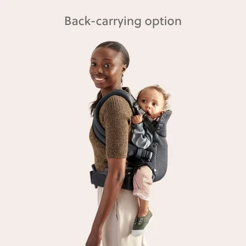 Vista 10 de BabyBjörn Portabebés Harmony, Antracita, Malla 3D Portabebés ergonómico 3-en-1; Posiciones soportadas para recién nacido, boca dentro, boca fuera