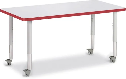 Vista 11 de Jonti-Craft Berries 6478JCM180 - Mesa de actividades rectangular, altura M (20-31 pulgadas de altura ajustable, móvil), 24 x 36 pulgadas